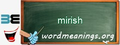 WordMeaning blackboard for mirish